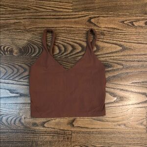 Brown Ribbed Lululemon Align Tank Top